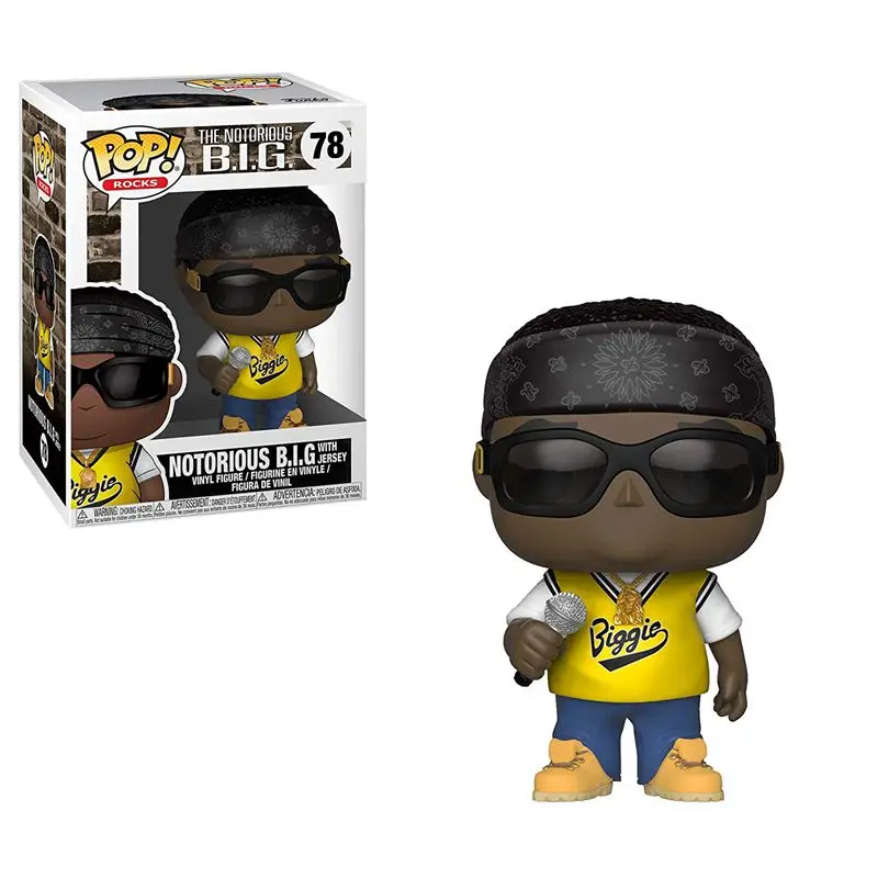 

Funko pop Official Rocks: Music - Notorious B.I.G. in Jersey Vinyl Action Figure Collectible Model Toy with Original Box