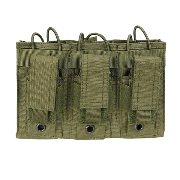 Нейлоновый военный Pounch тактический molle тройной Открытый Топ чехол для журналов система Пейнтбол сумка для оборудования 1000D - Цвет: G