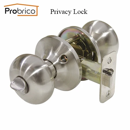Probrico круглый Нержавеющая сталь вход/Privcy/проход/Deadbolt Дверные замки матовый Никель двери ручка дверная ручка DL5766SN