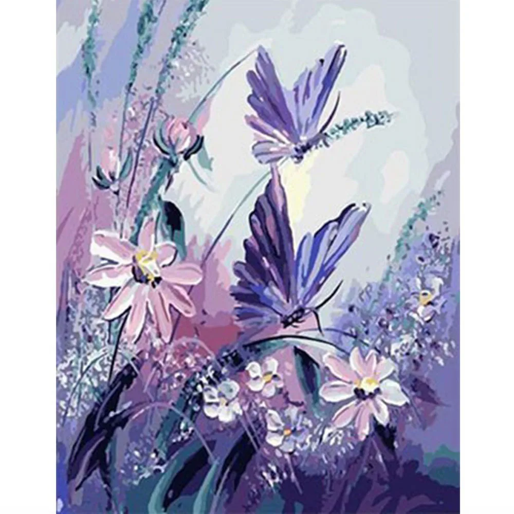 

DIY Paint by Number Paint by Numbers Lienzo Pintura Por Numero Paintings Numbers Pintar por Numeros Bird Butterfly Panda
