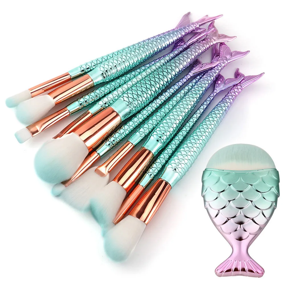 

Makeup Brushes set Professional with case 11PCS Make Up Foundation Eyebrow Eyeliner Blush Cosmetic Concealer Brushes W10