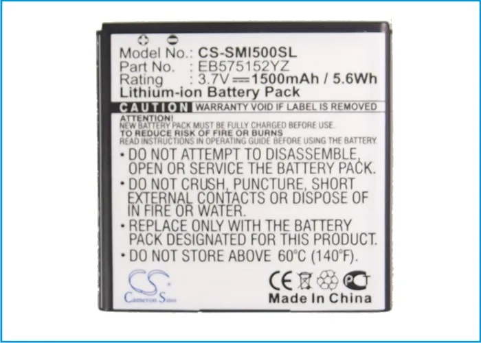 Cameron Sino 1500mAh Battery EB575152YZ for Samsung