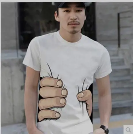 

Male T-shirts Couples Clothing Fashion Lovers T-Shirt Big Hand Print Short Sleeve Tops Tees 3D T-Shirt Men Printing Tees J999