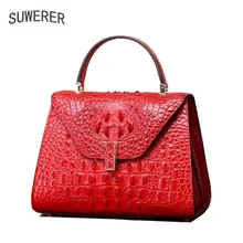 Натуральная кожаная сумка, новинка, кожаная сумка, роскошная крокодиловая кожа, сумка через плечо
