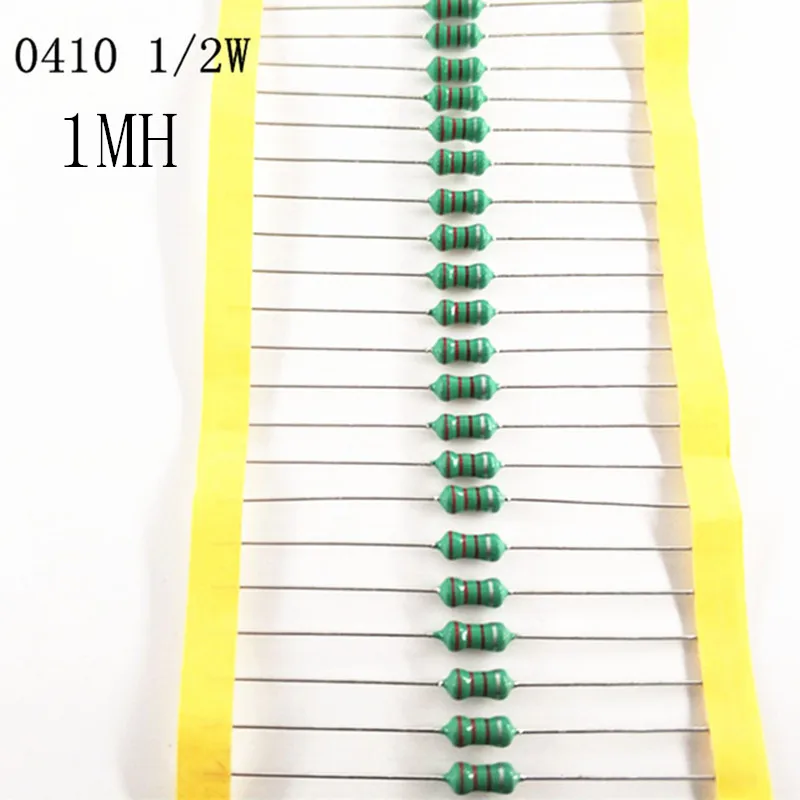 50 шт./лот 1/2 Вт хроматический кольцевой индуктор DIP 0410 мгн AL0410 102K 0 5