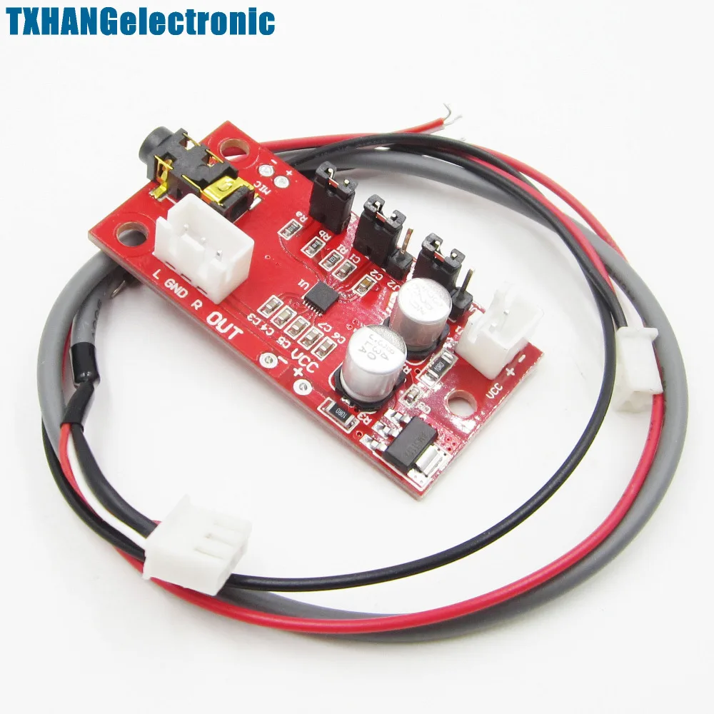 DC 3V-12V MAX9814 электретный микрофон Плата усилителя с Функция AGC + кабели | Электронные