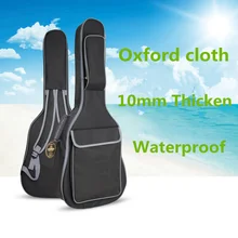 A prueba de agua 10 mm Thicken38 39 40 41 pulgadas Guitar Bag Case mochila Guitarra Bass accesorios piezas de transporte funda de tela Oxford negro