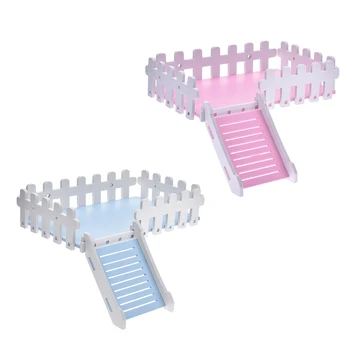 

Pet Hamster Toy Ladder Platform Hedgehogs Totoro Squirrel Cute Fence Cage Hold Nest Large Space Fence