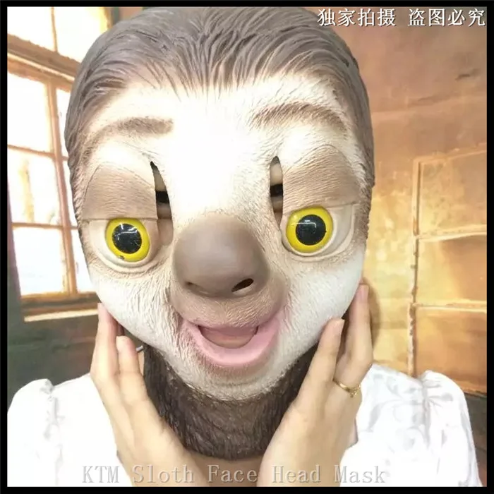 2016 Famous Carton Movie Zootopia Sloth Mask Nick Wilde Latex Full Head