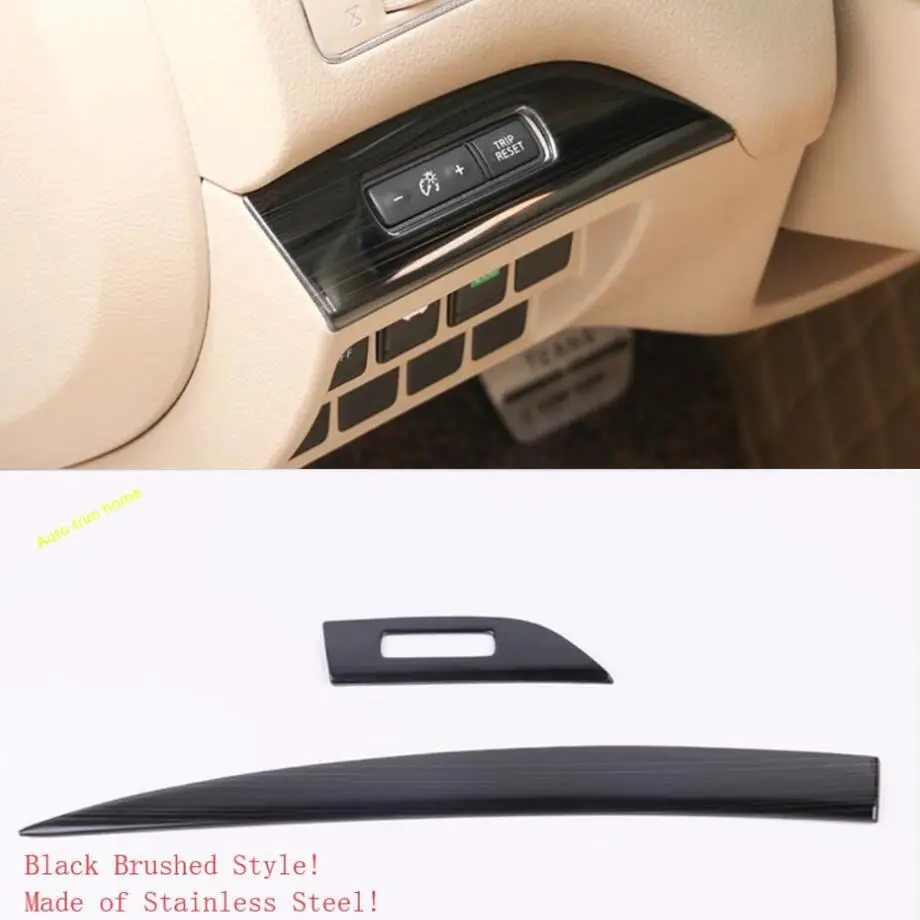 

Lapetus Stainless Steel Dashboard Odometer Button Switch Central Control Panel Cover Trim For Nissan Altima / Teana 2013 - 2018