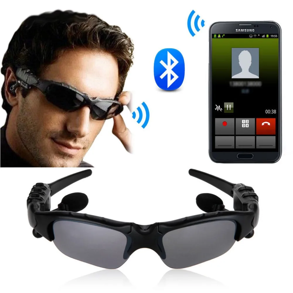 

AKASO Wireless Bluetooth SunGlasses Headset Headphones Handfree for iphone +Sport Glasses/Eyewear MP3 for Samsung HTC Xiaomi
