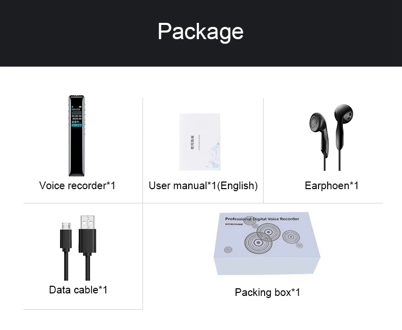 STTWUNAKE Диктофон мини звуковая ручка Профессиональный usb микро цифровой аудио рекордер активированная запись