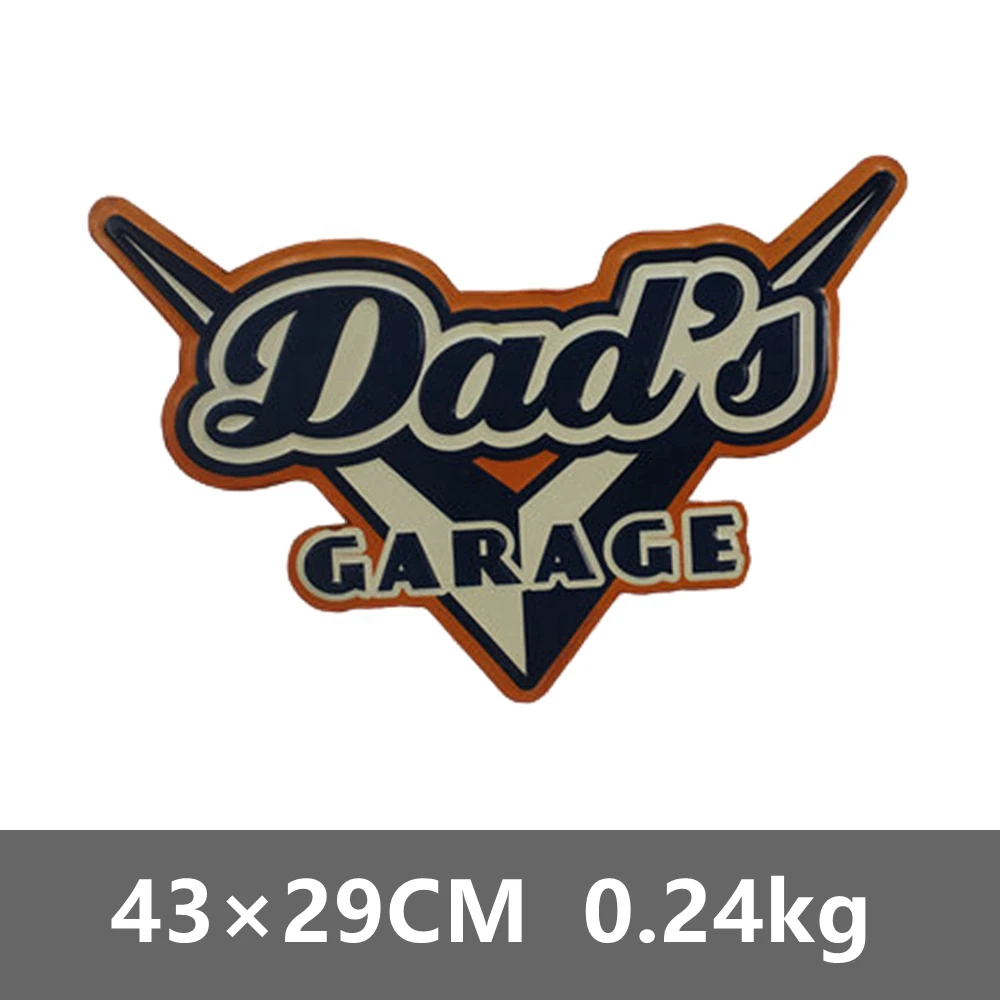 

[ Kelly66 ] DAD'S GARAGE Metal Tin Sign Retro Gift Irregular Wall Plaque Painting Home Pub Party Shop decor L11