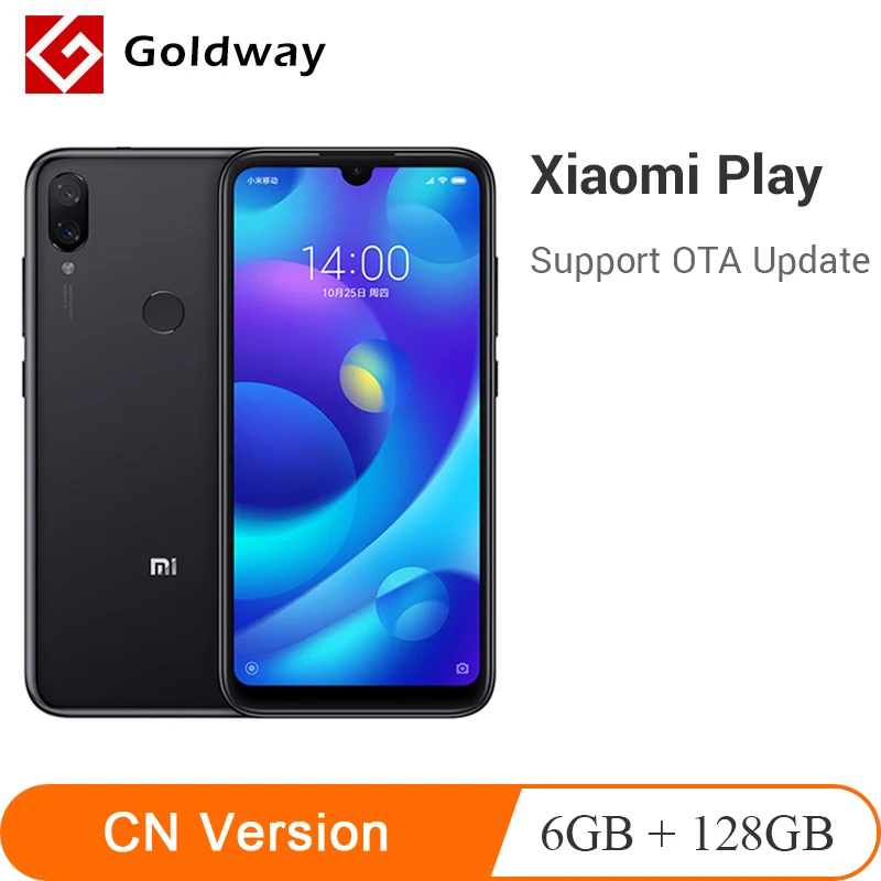 

New Original Xiaomi Play 6GB RAM 128GB ROM Mobile Phone MTK Helio P35 Octa Core 5.84" 19:9 Full Screen Dual 12MP+2MP AI Camera