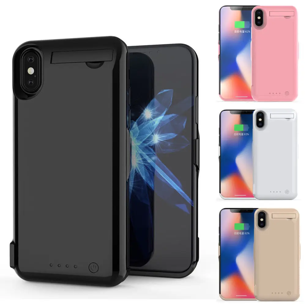 

10000 mAh Portable Backup Battery case for iPhone X back clip Case Cover External Charging Rechargeable Power bank Phone Case
