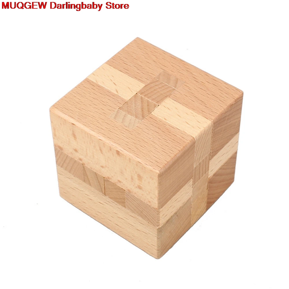 Wooden Intelligence Toy Chinese Brain Teaser Game 3D Puzzle for Kids Adults Hot