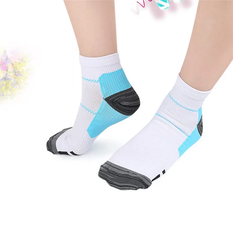 Спортивные Носки Для женщин человек с короткой трубкой сжатия Носки дышащие пот-абсорбент стопы Носки удобные#2S26