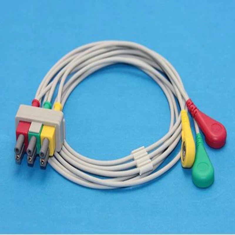 Совместим с Philips-HP MP20/30/40 43100A 43120A 43200A ECG 3 Leadwires клип конец кабель для багажника