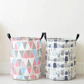 

35x45cm Super Large Laundry Bag Cotton Linen Washing Laundry Basket Hamper Storage Dirty Clothing Bags Toy Storage barrel AU683