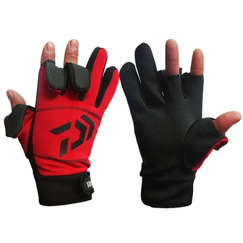 

Daiwa Fishing Gloves Warm 3 Fingers Cut Anti-slip Gloves Outdoor Hunting Camping Sports Gloves Drop Shipping