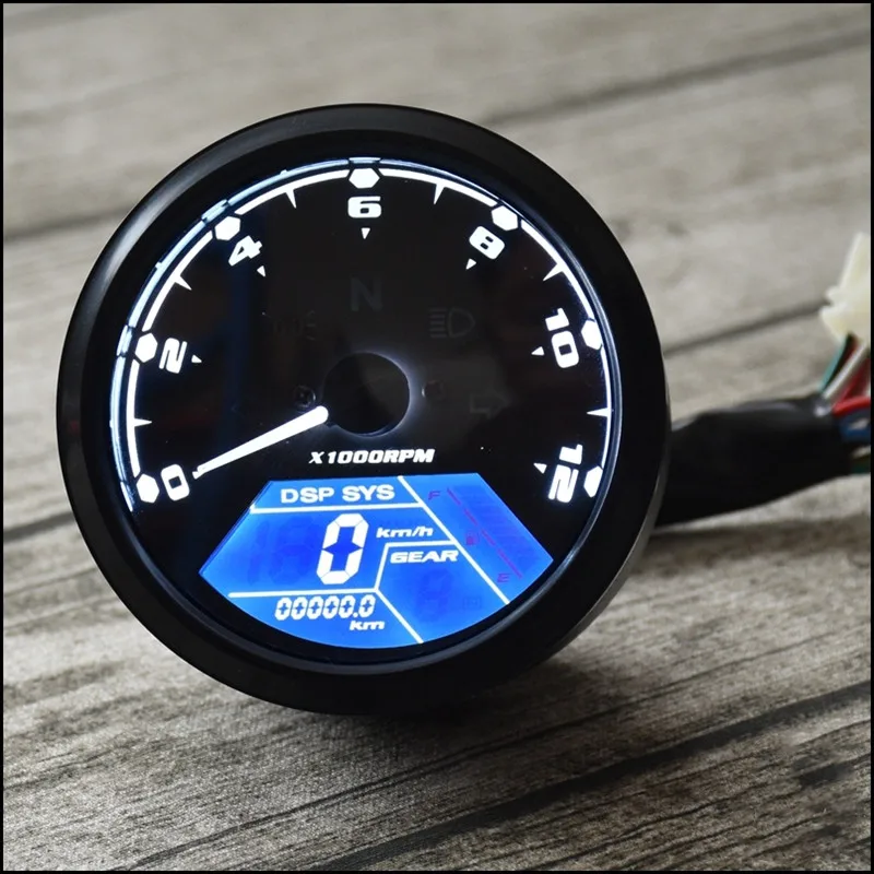 

motorcycle cafe racer modification Instrument LCD Digital Instrument mileage code table speed meter