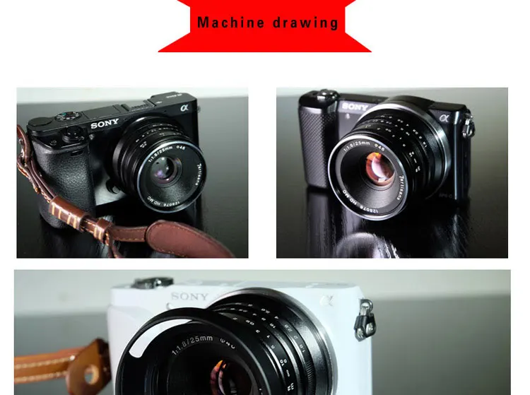 Ремесленники 25 мм F1.8 Prime объектив для sony E крепление для Fujifilm& Micro 4/3 камеры A7 A7II A7R G1 G2 G3 X-A1 X-A10