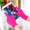 Nuevos guantes mágicos de pantalla táctil para Smartphone con mensajes de texto elásticos para adultos talla única Invierno Caliente tejido ► Foto 3/6