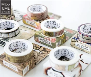 

MISS TIME vintage life style paper masking Tape Scrapbooking Decoration Stationery washi Tape