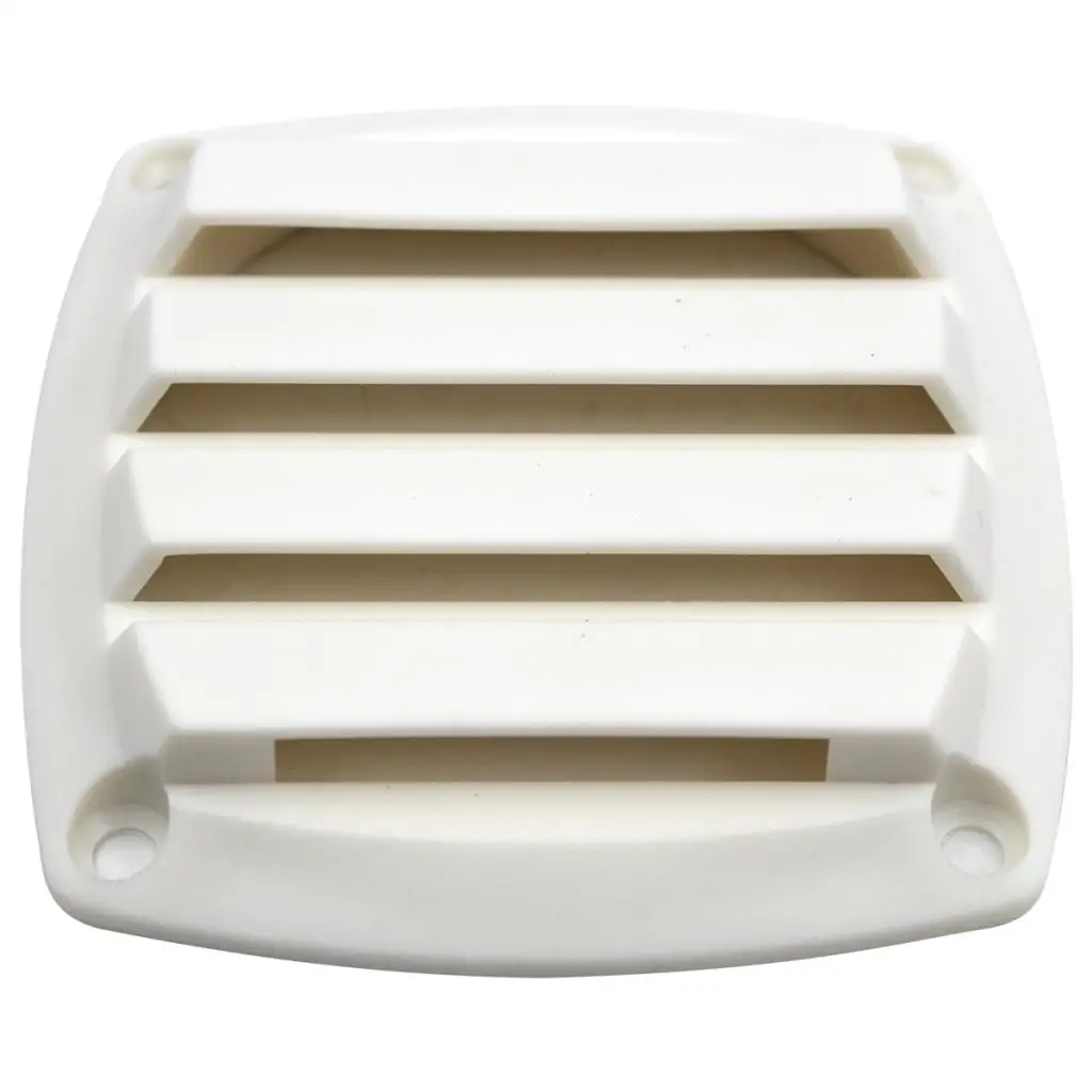 Round Plastic Marine Louvered Vents Round for 3 inch Tube Hose White Injection-Molded ABS Plastic