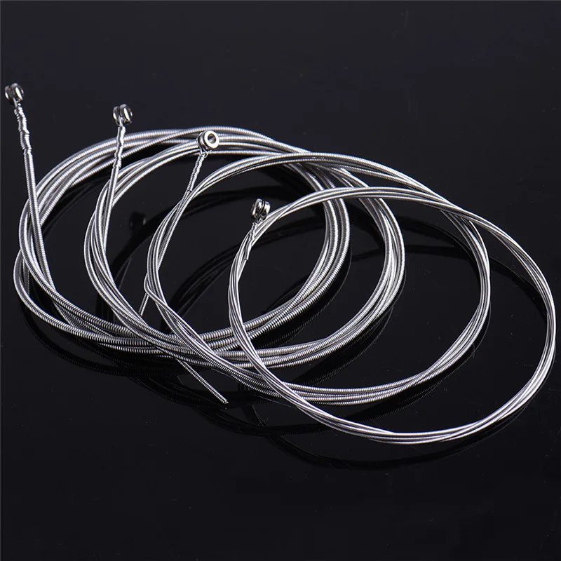 4 Pcs Bass Strings Bass Guitar Parts Accessories Guitar Strings Stainless Steel Silver Plated Gauge Bass Guitar