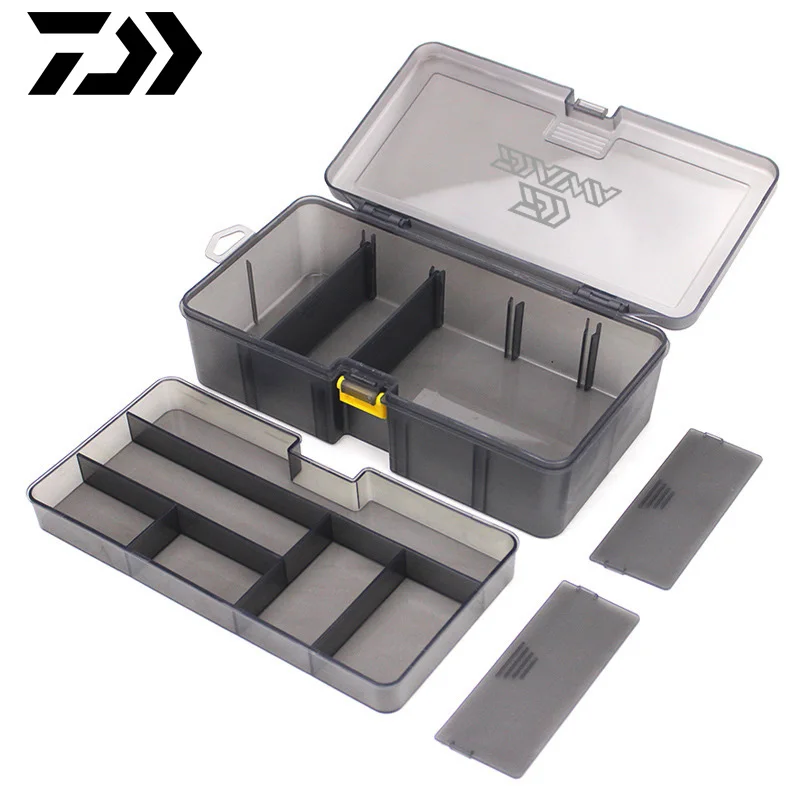 

DAWA Multifunctional Lattice Box Fishing Tackle Box Compartments Storage DAIWA Fishing Lure Spoon Hook Bait Fishing Gear Box