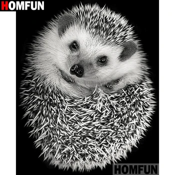 

HOMFUN Diy Full Square Round Drill 5D Diamond Painting Cross Stitch Diamond Embroidery "Hedgehog" Home Decor Gift A01384