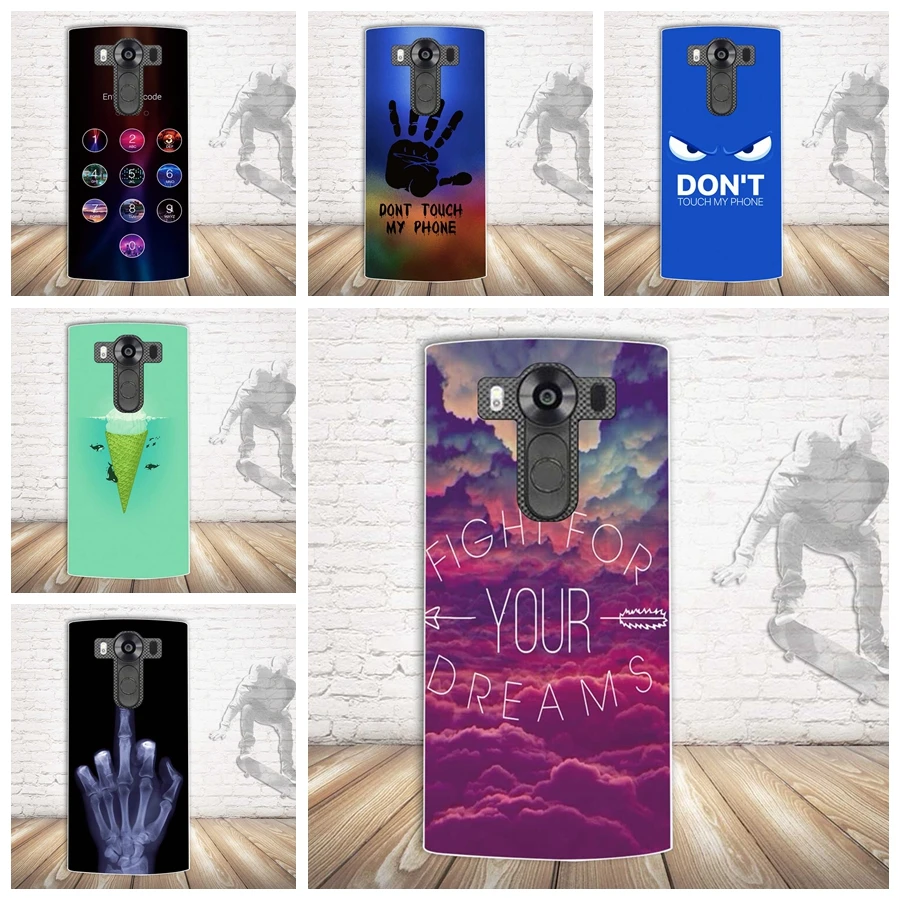 Чехол для LG V10 мягкий силиконовый чехол с рельефным 3d рисунком F600 H968/ G4 Pro чехлы