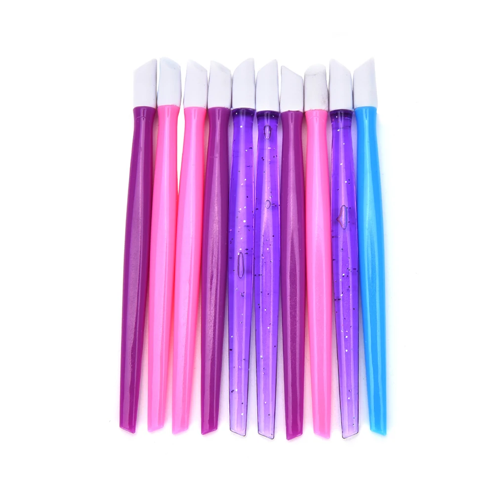 

10Pcs/lot Women Nail Art Wrap Applications Hoof Stick Foils Nail Stickers Cuticle Pusher Tools For Nail Beauty