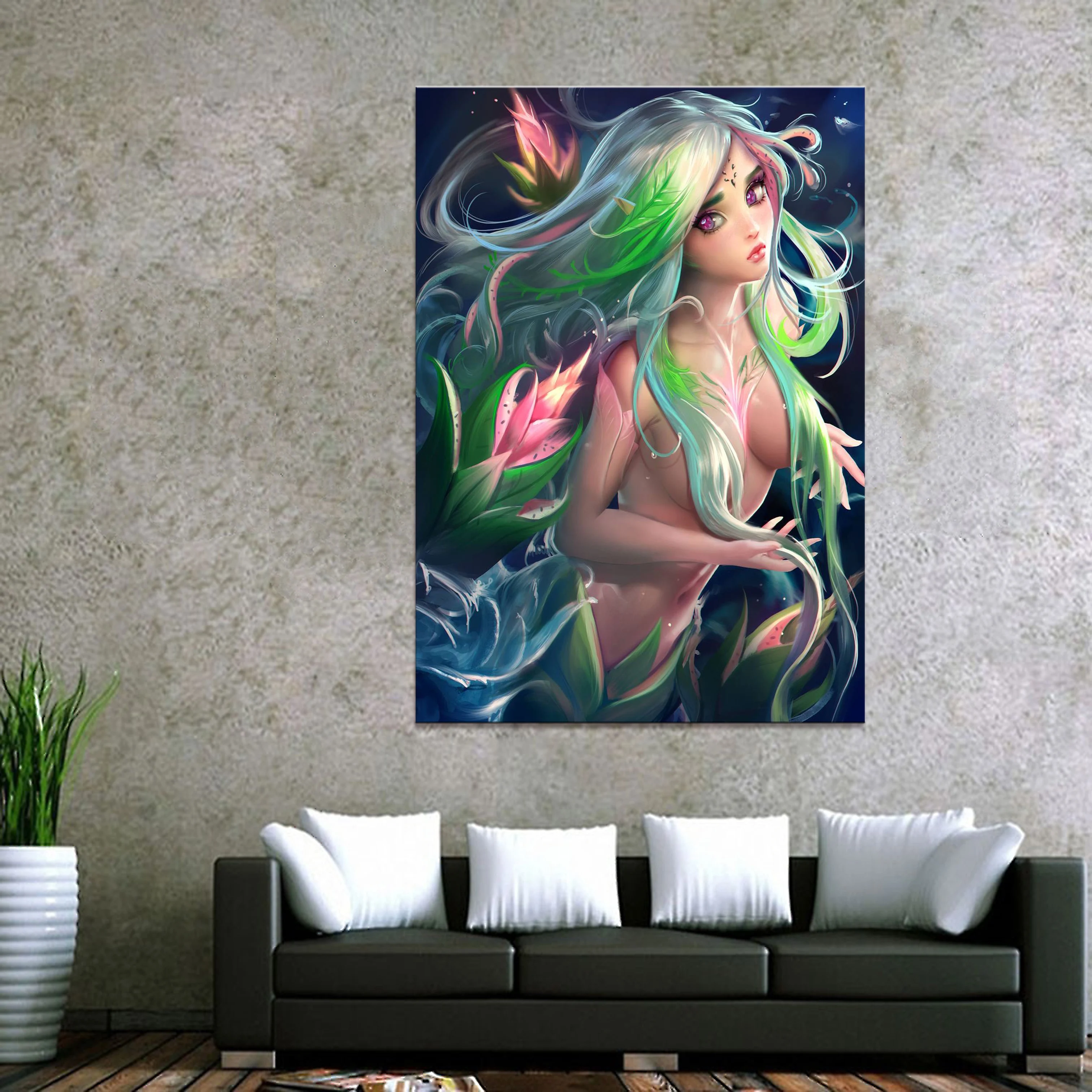 

Home Decor Modular Canvas Picture 1 Piece Sexy Woman Animated Painting Poster Art Wall Home Canvas Painting Wholesale