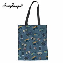 Бесшумная дизайнерская эко-сумка с принтом из фильма, повседневная женская сумка для покупок, дорожная сумка через плечо для девочек, многоразовая Холщовая Сумка