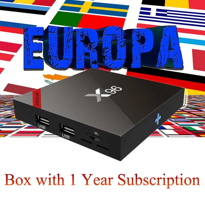 1 год Европейский IP tv подписка 4K Android tv box Italia французский Испания Швеция голландский Арабский IP tv X96 Android 7,1 Smart tv box - Цвет: 1 year box