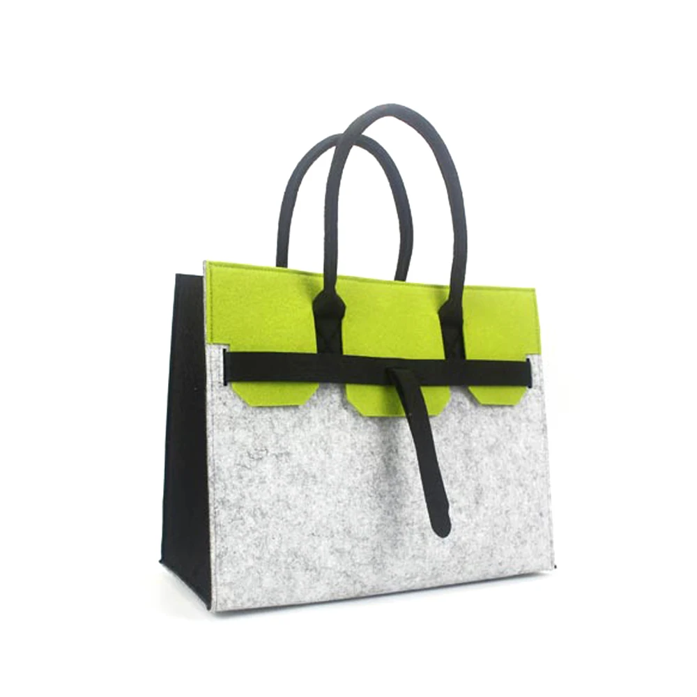  Elegant and Casual Felt Shopping Top Handle Women Shoulder Laptop Shoulder Laptop Diaper Mummy Bag 