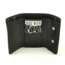 Кошелек из натуральной кожи для ключей, держатель для ключей, простой чехол, винтажная ретро сумка, повседневное использование, практичный кошелек для мужчин и женщин