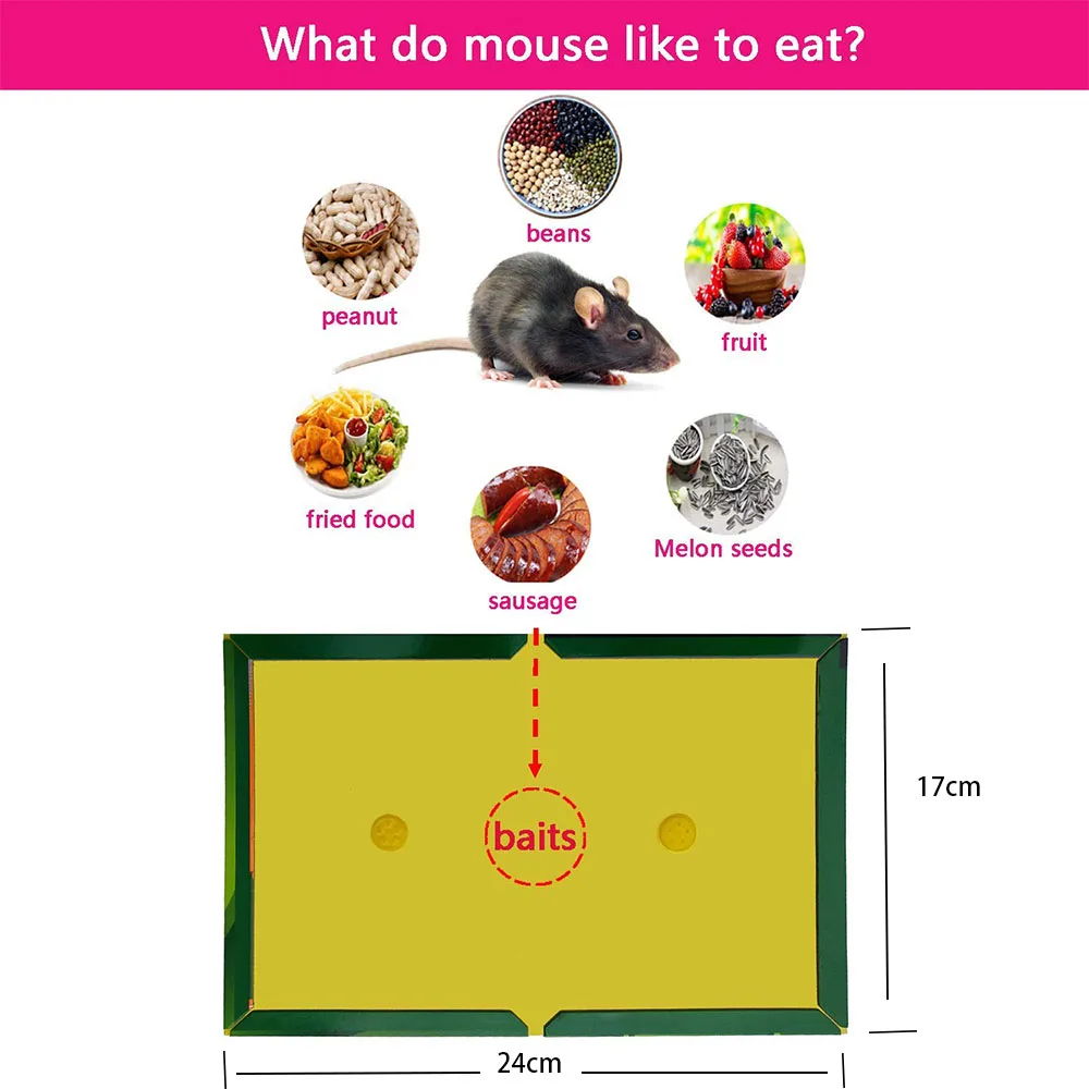 1 шт. мышь клейкая ловушка мышей доска липкая высокая эффективная грызун крыса змея ошибки Ловца борьбы с вредителями отвергать нетоксичные экологически чистые