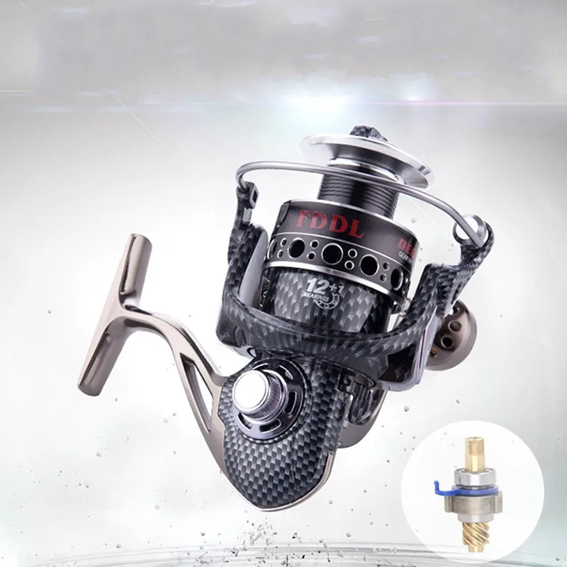 Battlesea 12000 molinete 13 + 1BB المغذية Carretilha دي pesca الفولاذ المقاوم للصدأ الصيد بكرة النار الصب الكارب الملح الغزل بكرات