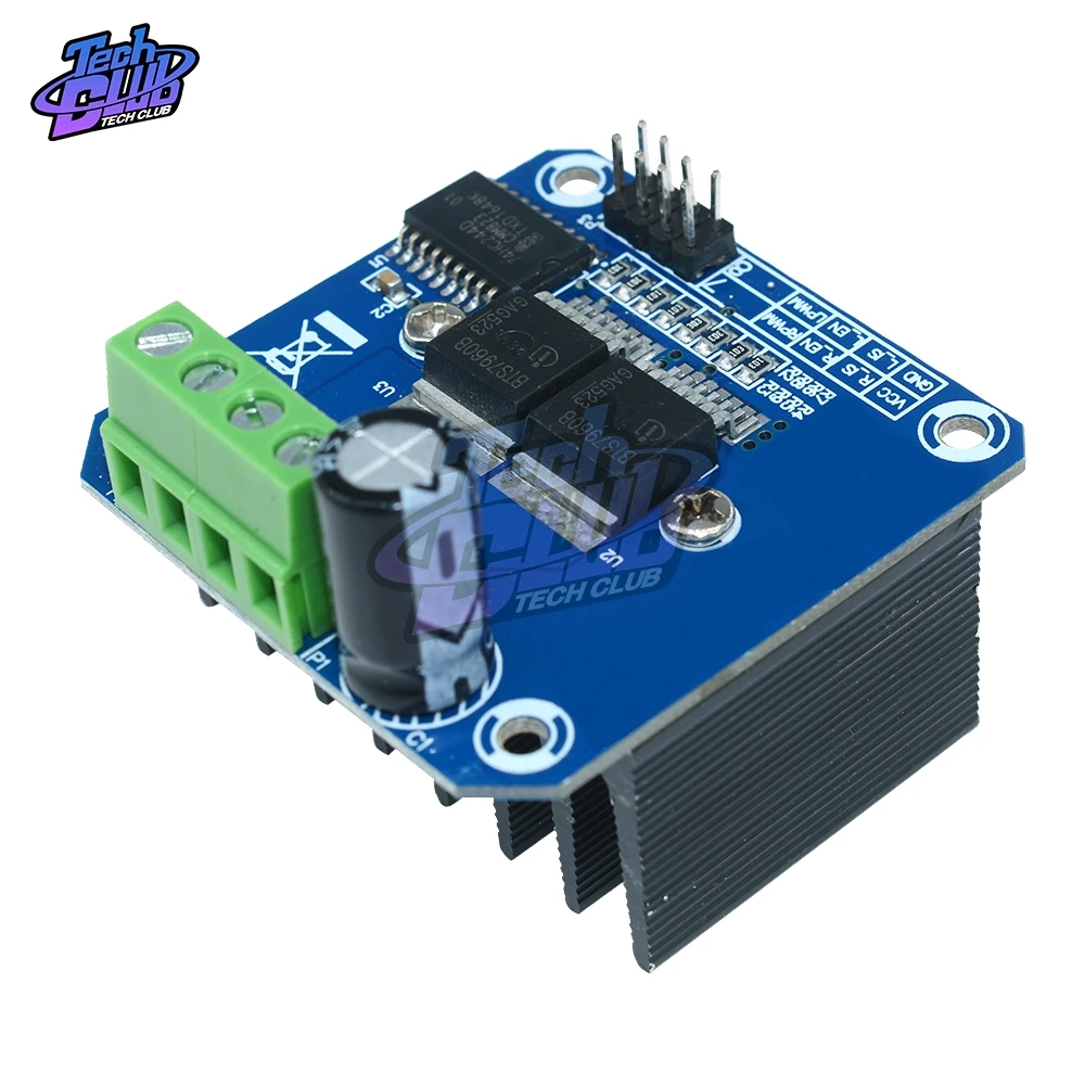 BTS7960B DC 43A Драйвер шагового двигателя двойной h-мост PWM Модуль платы для Arduino Smart Car 5,5 V-27 V мощность