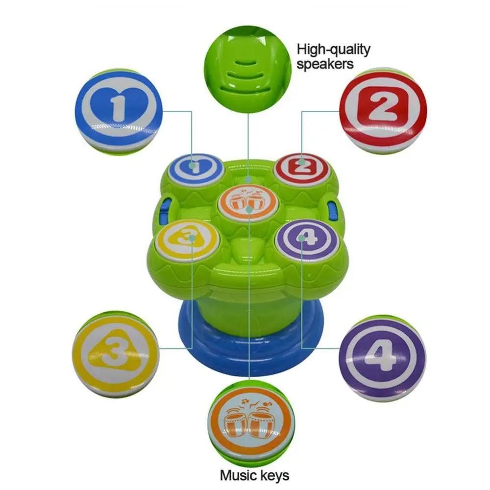Детские игрушечный барабан, Детские Музыкальный барабан и электронные обучающие игрушки-лучший рождественский подарок на день рождения