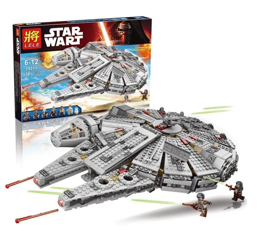 1381Pcs  Millennium Falcon StarWars Set Bricks Models & Building Blocks Toys for Children Starwars legoing 10647 05007