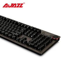 Ajazz AK60 механическая клавиатура боковые резьбовые колпачки Вишневый коричневый Переключатели игровая клавиатура двойной режим ролик программируемый со светодиодной подсветкой