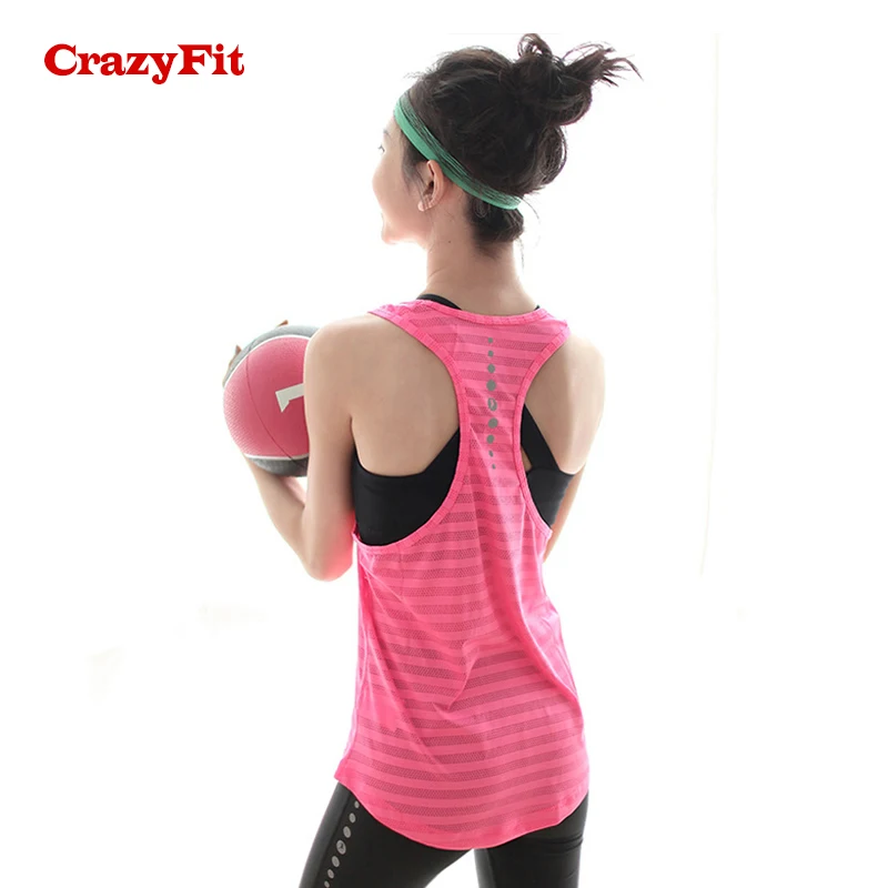 Женский сетчатый топ майка CrazyFit быстросохнущая спортивная рубашка для фитнеса