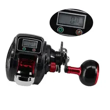 Новинка 16+ 1 шарикоподшипник 6,3: 1 левая/правая Рыболовная катушка с цифровым дисплеем