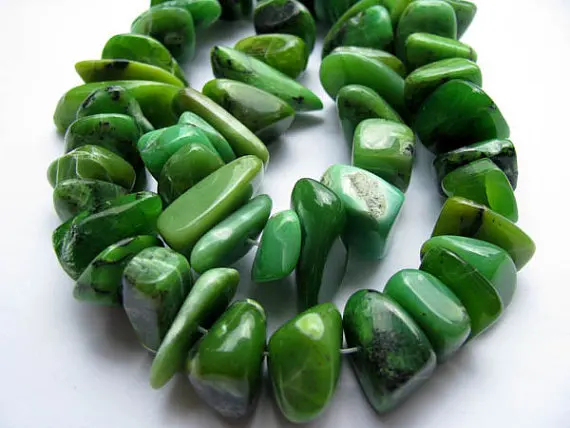 

LOT genuine chrysoprase beads 8-12mm 2strands 16inch strand ,nuggets freeform irregular jewelry beads
