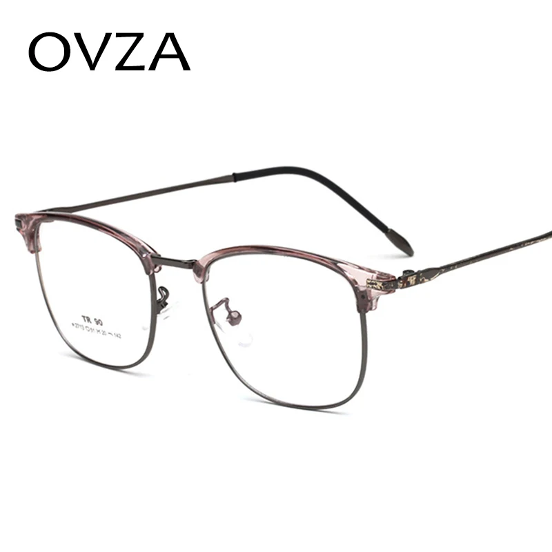 

OVZA Rectangle Prescription Glasses Frame Men Fashion Women Optical Glasses Frame Metal Eyeglasses S3011