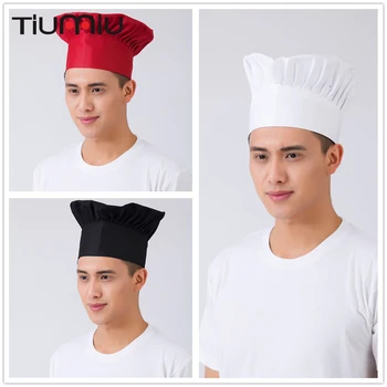 

5 Colors High Quality Wholesale Solid Sushi Chef Waiter Hats Adult Restaurant Hotel Bakery Canteen Chef Cooker Workwear Fold Cap